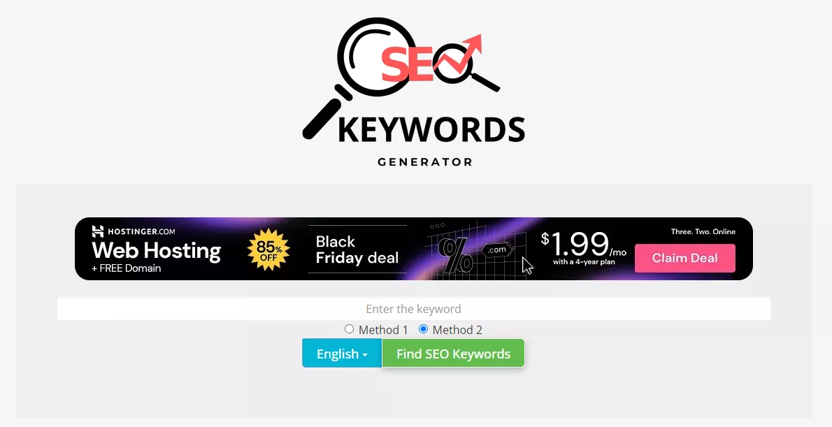 أداة SEO Keywords Generator