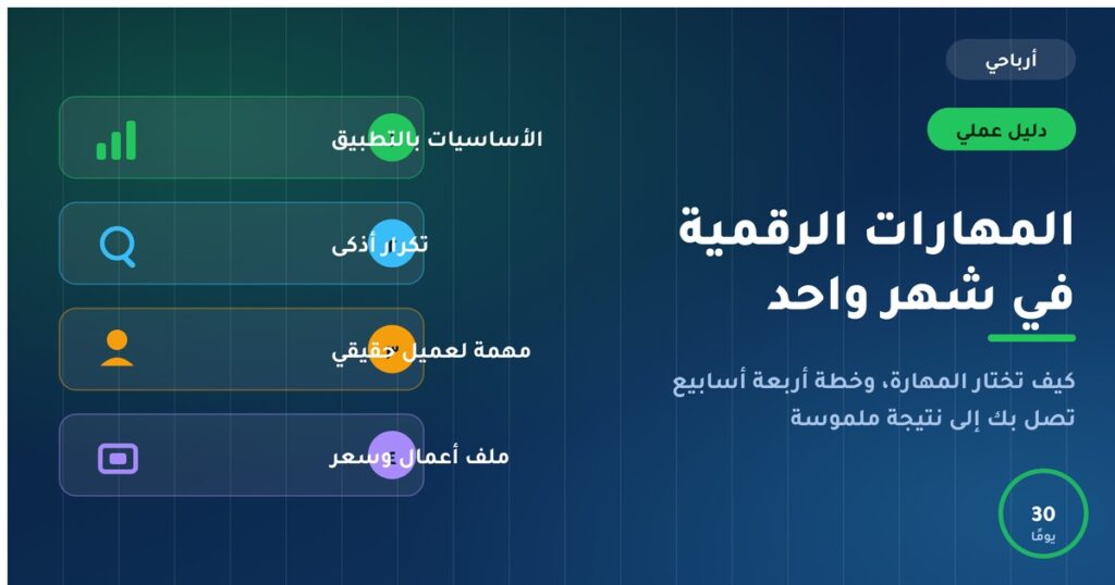 1 sk cover v4 المهارات الرقمية المهارات الرقمية التي تتعلّمها في شهر واحد: خطة عملية