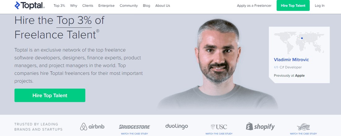 مواقع العمل الحر موقع Toptal
