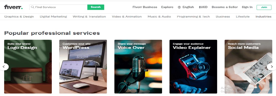 مواقع العمل الحر موقع فايفر Fiverr