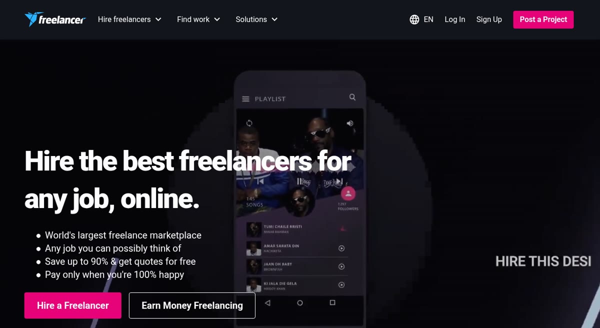 العمل الحر منصة Freelancer.com — سوق العمل الحر على الإنترنت