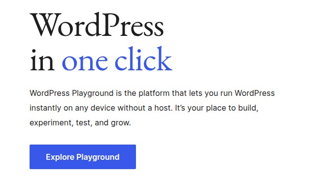 تنصيب ووردبريس ووردبريس في المتصفح مع WordPress Playground