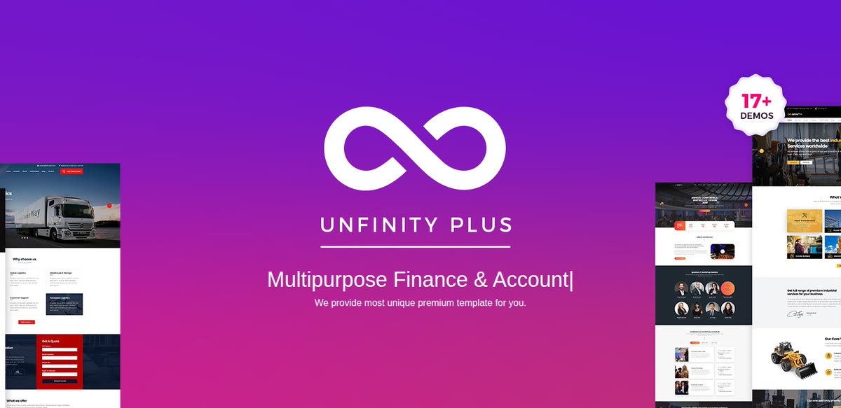قالب Unfinity ذو الصفحة الواحدة