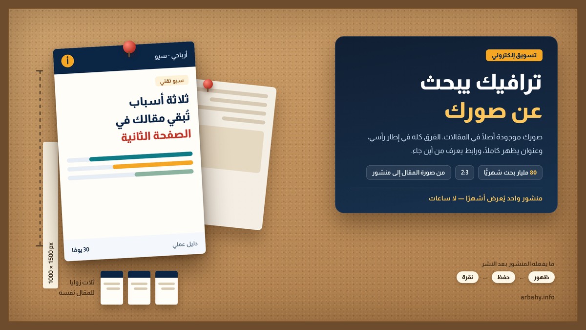 التسويق عبر Pinterest غلاف مقال التسويق عبر بينترست: بطاقة منشور عمودية بدبوس على لوحة فلين مع علامة قياس 2:3